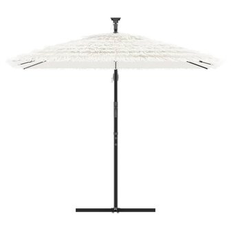 Parasol met stalen paal 246x246x230 cm wit