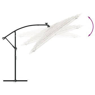 Parasol met stalen paal 246x246x230 cm wit