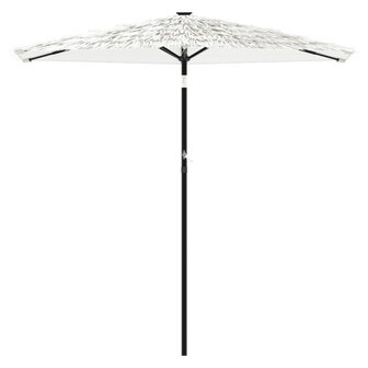 Parasol met stalen paal 223x223x213 cm wit