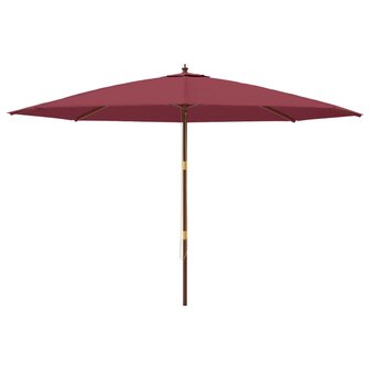 Parasol met houten paal 400x273 cm bordeauxrood