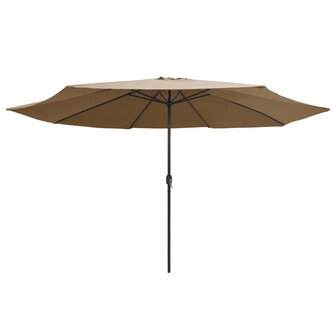 Parasol met metalen paal 390 cm taupe