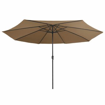 Parasol met metalen paal 390 cm taupe