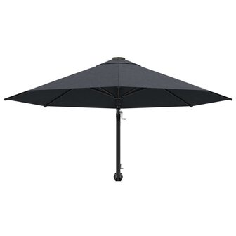 Wandparasol met metalen paal 300 cm antraciet