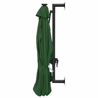 Wandparasol met LED&#039;s 300 cm groen