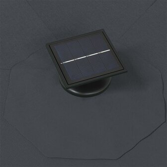 Wandparasol met LED&#039;s 300 cm antracietkleurig