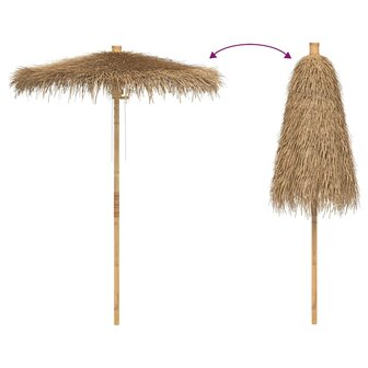 Tiki Paraplu met Bananenblad Luifel 180 cm Bamboe