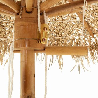 Tiki Paraplu met Bananenblad Luifel 180 cm Bamboe