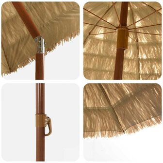 Strandparasol Bruin &Oslash; 265 x 267 cm Staal