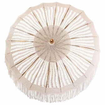 Parasol Cr&egrave;me (185-195) x 250 cm Katoen en massief hout