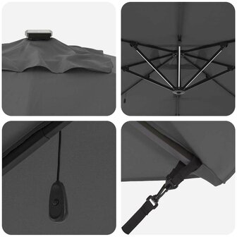 Parasol 286 x 285 x 270 cm Aluminium