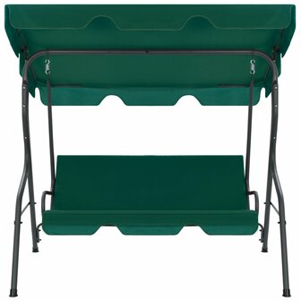 Schommelbank 170x110x153 cm stof groen