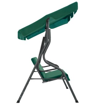 Schommelbank 170x110x153 cm stof groen