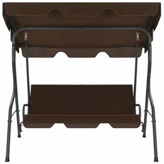 Schommelbank 170x110x153 cm koffiekleurig