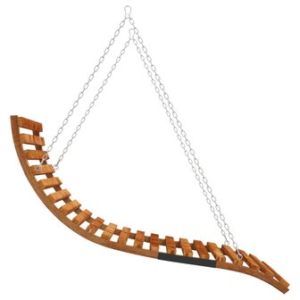 Schommelbed vurenhout met teak afwerking