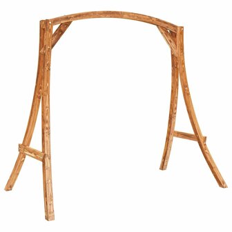 Schommelbed vurenhout met teak afwerking