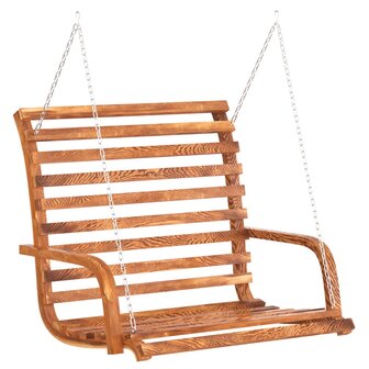 Schommelbank vurenhout met teak afwerking