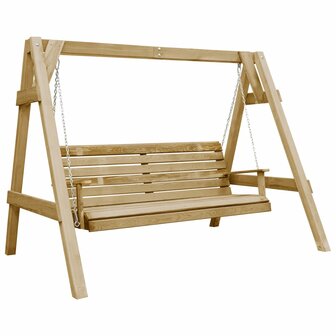 Schommelbank 205x150x157 cm ge&iuml;mpregneerd grenenhout