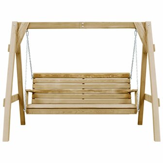 Schommelbank 205x150x157 cm ge&iuml;mpregneerd grenenhout