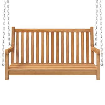 Schommelbank 114x60x64 cm massief teakhout