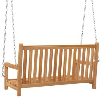 Schommelbank 114x60x64 cm massief teakhout