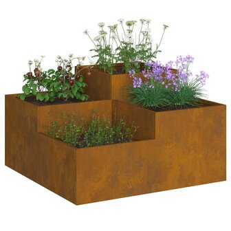 Tuin Bloempot Roestig 100 x 100 x 48 cm Cortenstaal