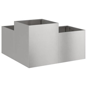 Tuin Bloempot Zilver 100 x 100 x 48 cm Roestvrij staal