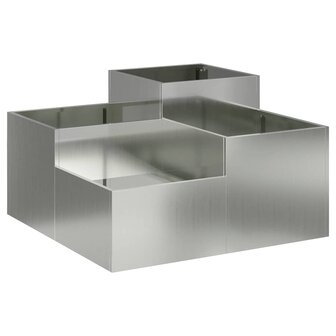 Tuin Bloempot Zilver 80 x 80 x 48 cm Gegalvaniseerd staal