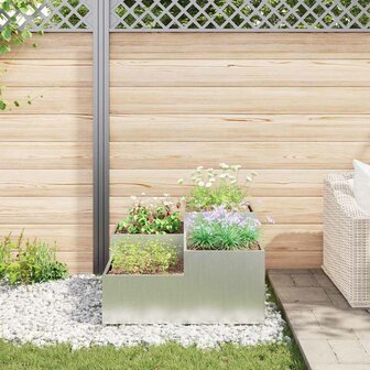 Tuin Bloempot Zilver 80 x 80 x 48 cm Gegalvaniseerd staal