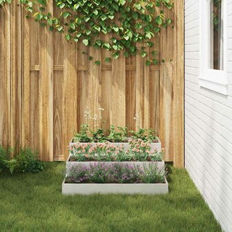 Tuin Bloempot Zilver 90 x 90 x 35 cm Roestvrij staal