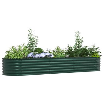 Verhoogde plantenbak Groen 320 x 80 x 44 cm Staal