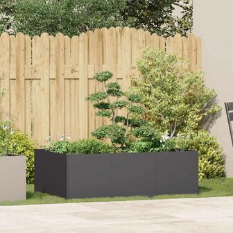 Plantenbak 120x80x40 cm staal zwart
