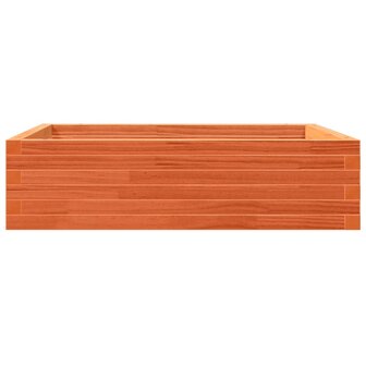 Plantenbak 90x90x23 cm massief grenenhout wasbruin