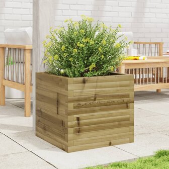 Plantenbak 50x50x45,5 cm ge&iuml;mpregneerd grenenhout