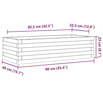 Plantenbak 90x40x23 cm ge&iuml;mpregneerd grenenhout