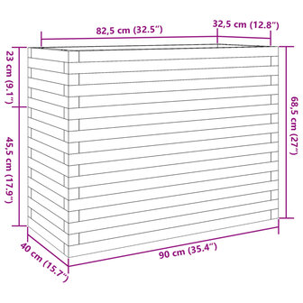 Plantenbak 90x40x68,5 cm ge&iuml;mpregneerd grenenhout
