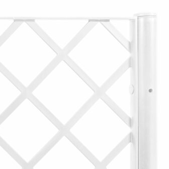 Plantenbak met latwerk 120x40x142 cm polypropeen wit