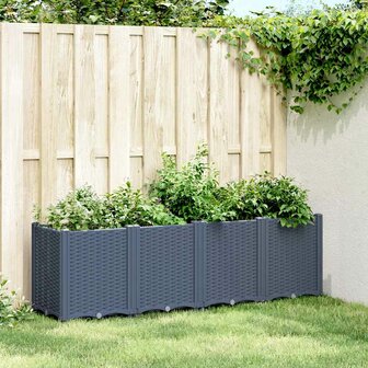 Plantenbak 160x40x53 cm polypropeen blauwgrijs