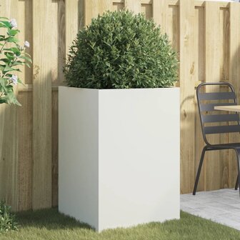 Plantenbak 52x48x75 cm staal wit
