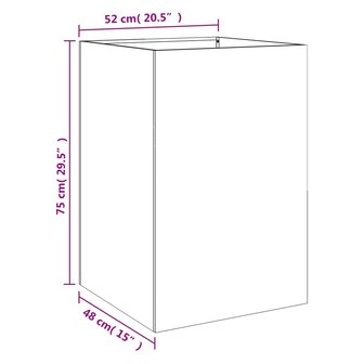 Plantenbak 52x48x75 cm staal wit