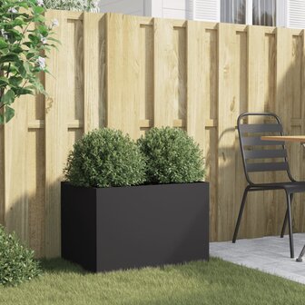Plantenbak 62x40x39 cm staal zwart