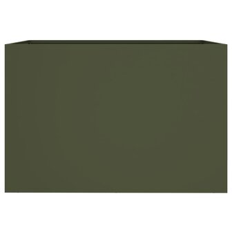 Plantenbak 62x47x46 cm staal olijfgroen