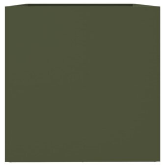 Plantenbak 62x47x46 cm staal olijfgroen