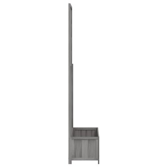 Plantenbak met latwerk massief vurenhout grijs