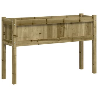 Plantenbak met poten 110x31x70 cm ge&iuml;mpregneerd grenenhout