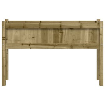 Plantenbak met poten 110x31x70 cm ge&iuml;mpregneerd grenenhout