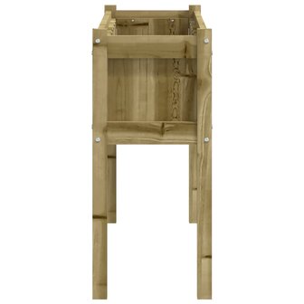 Plantenbak met poten 110x31x70 cm ge&iuml;mpregneerd grenenhout