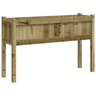 Plantenbak met poten 110x31x70 cm ge&iuml;mpregneerd grenenhout