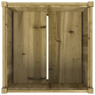 Plantenbak 70x70x70 cm ge&iuml;mpregneerd grenenhout