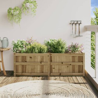 Plantenbak 150x50x50 cm ge&iuml;mpregneerd grenenhout