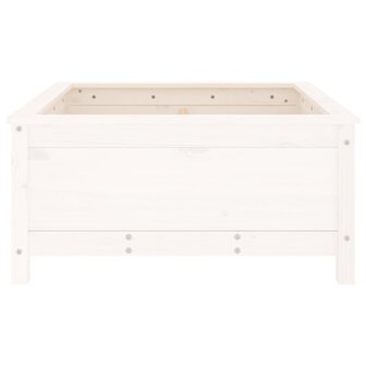 Plantenbak 82,5x82,5x39 cm massief grenenhout wit